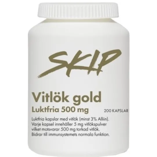 Skip Vitlök Gold 500mg 200 kapslar