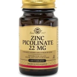 Solgar Zinc Picolinate 22 mg 100 tabletter