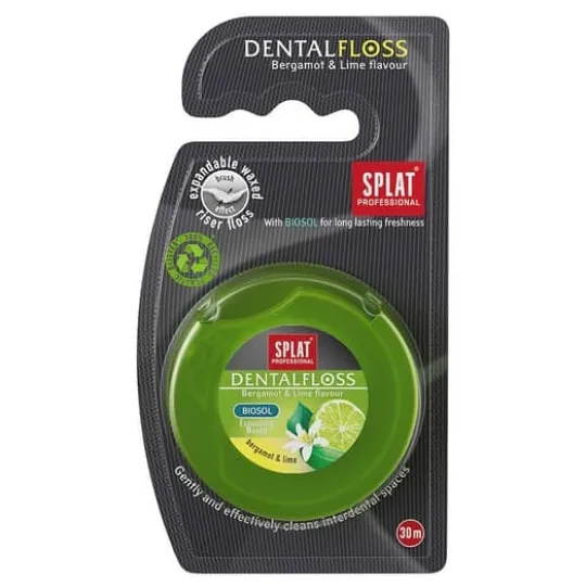 Splat Vaxad Tandtråd Bergamot & Lime 30 m