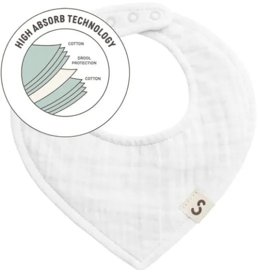 STUCKIES High Absorbency Bib White
