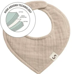 STUCKIES High Absorbency Bib Beige