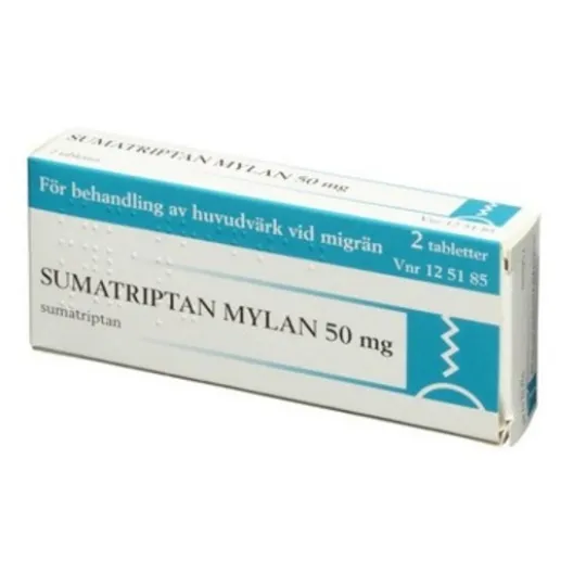 Sumatriptan Mylan Filmdragerad Tablett 50 mg 2 st