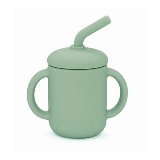 Summerville Mugg med Sugrör Silikon Cameo Green