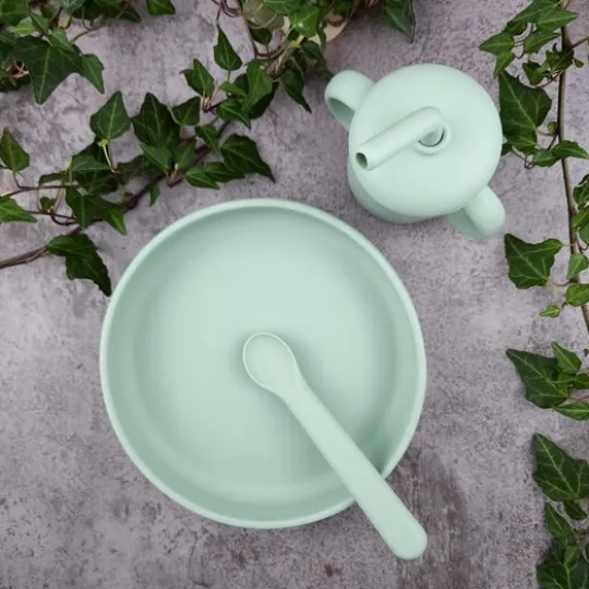 Summerville Mugg med Sugrör Silikon Cameo Green