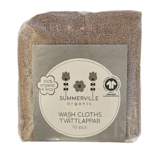 Summerville Tvättlappar Warm Taupe 10-pack
