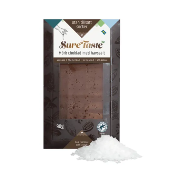 Sure Taste Chokladkaka Mörk Choklad Havssalt 90 g