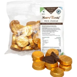 Sure Taste Mynt Mörk Choklad Guldfolie 160 g