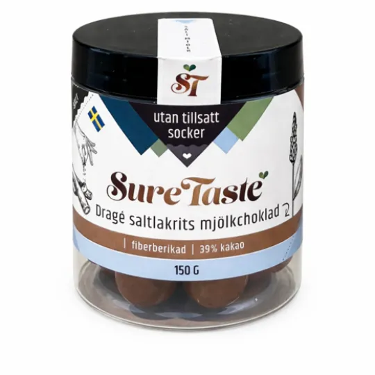 Sure Taste Saltlakrits Mjölkchoklad 150 g
