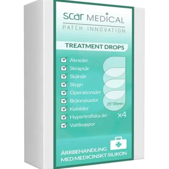Swedish Solution Ärrplåster ScarMedical Droppar 4 st