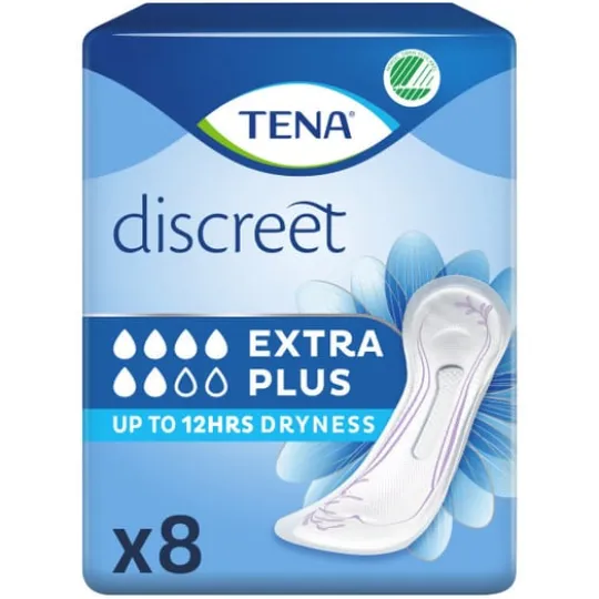 TENA Discreet Extra Plus InstaDRY Inkontinensskydd 8 st