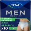 TENA Men Premium Fit Maxi Absorberande engångsunderkläder L/XL 10 st