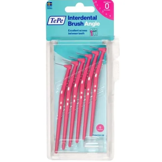 TePe Angle Vinklad Mellanrumsborste 0,4 mm Rosa 6 st