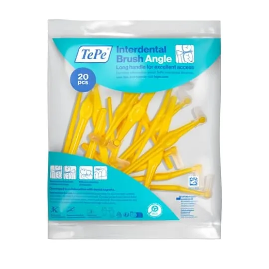 TePe Angle Vinklad Mellanrumsborste 0,7 mm Gul 20-pack