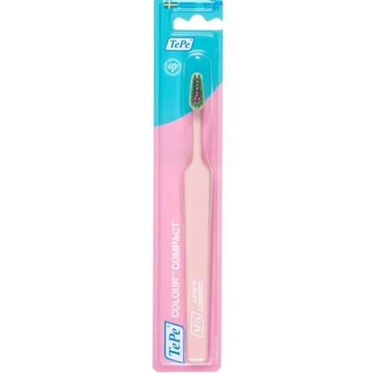 TePe Colour Compact Extra Soft Tandborste Ljusrosa 1 st