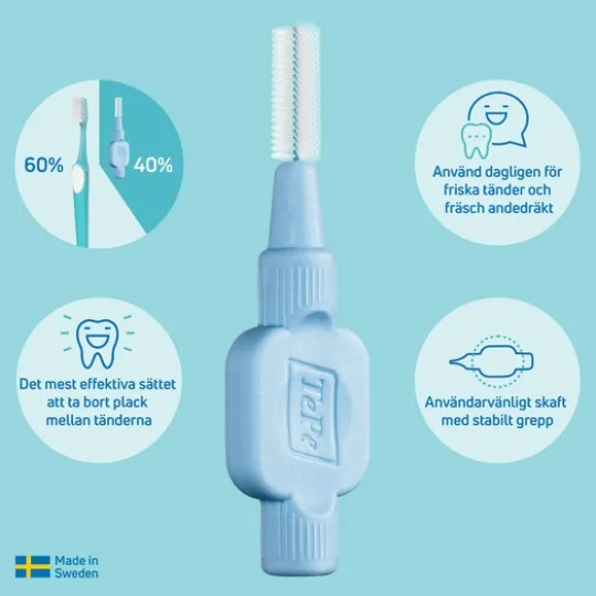 TePe Mellanrumsborste Extra Soft 0,6 mm Blå 8 st