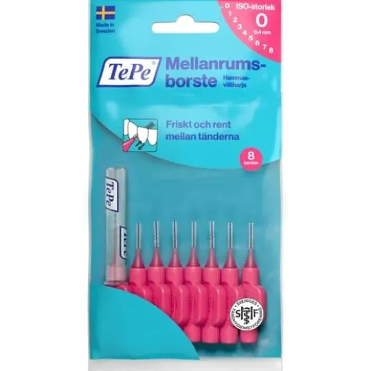 TePe Mellanrumsborste Original 0,4 mm Rosa 8 st