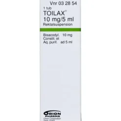 Toilax 10 mg/5 ml 5 milliliter Rektalsuspension
