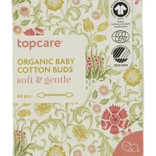 Topcare Ekologiska Bomullspinnar Baby 60 st