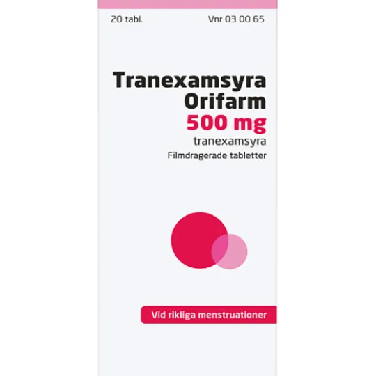 Tranexamsyra Orifarm, filmdragerad tablett 500 mg 20 st