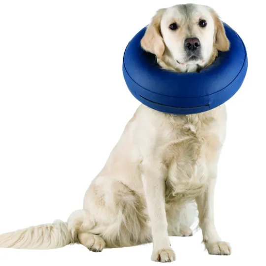 Trixie Hundkrage Uppblåsbar M-L 45-57 cm Blå