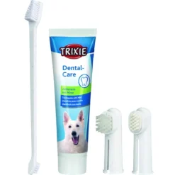 Trixie Tandvårdsset med Tandkräm, Fingerborstar & Tandborste
