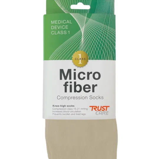 Trust Care Microfiber Compression Socks Beige M