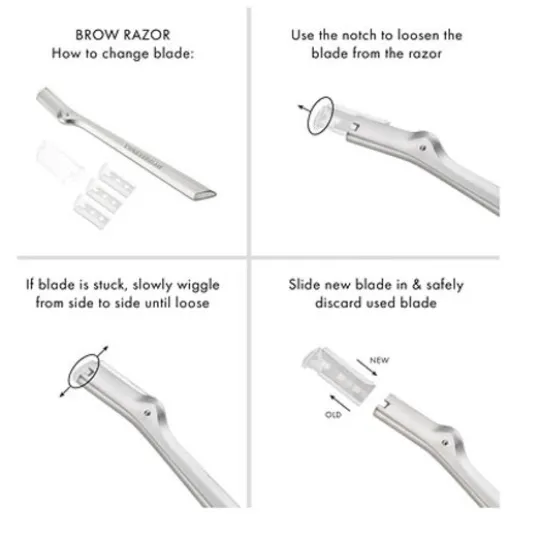Tweezerman Brow Razor Replacement Blades