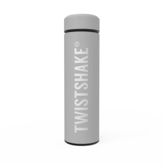 Twistshake Hot or Cold Bottle 420 ml Pastell Grå