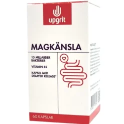Upgrit Magkänsla Mjölksyrabakterier 60 kapslar