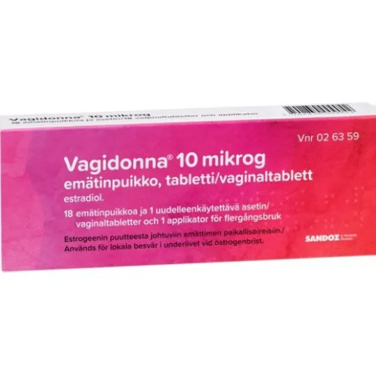 Vagidonna 10 mikrogram 1 x 18 tablett(er) Vaginaltablett
