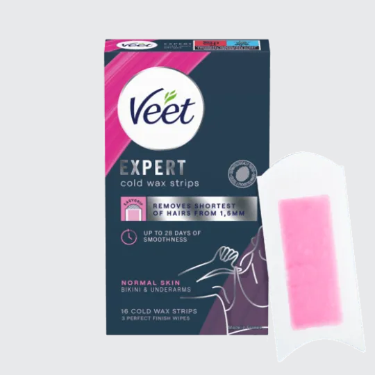 Veet Expert Wax Strips Bikini & Armhåla Normal Hud 16 st