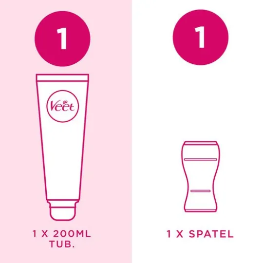 Veet Pure Hårborttagningskräm Ben & Kropp Torr Hud 200 ml