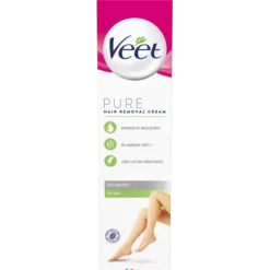 Veet Pure Hårborttagningskräm Ben & Kropp Torr Hud 200 ml