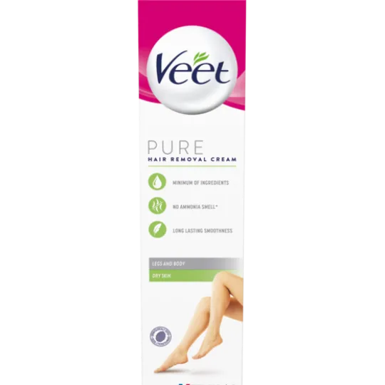 Veet Pure Hårborttagningskräm Ben & Kropp Torr Hud 200 ml