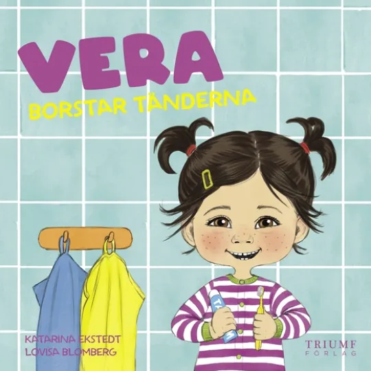 Vera borstar tänderna