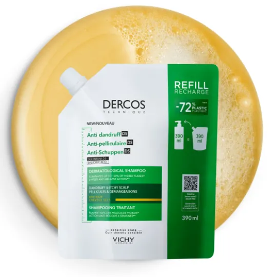 Vichy Dercos Anti-Dandruff Shampoo Dry Hair Refill 390 ml