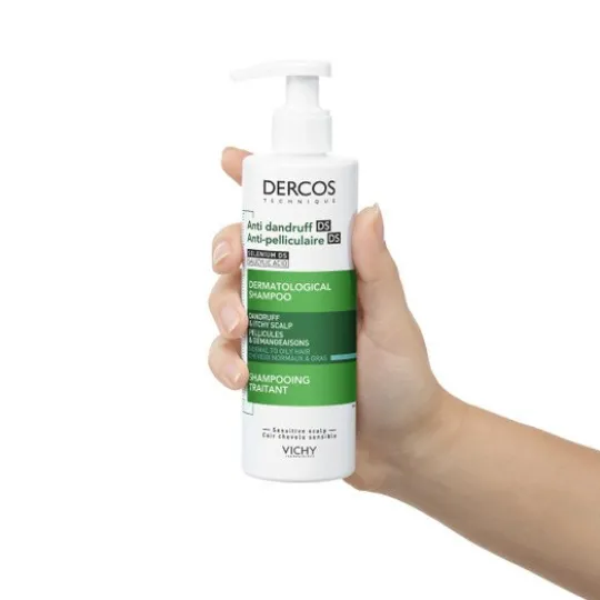 Vichy Dercos Technique Anti-Dandruff Schampo for Normal and Oily Hair 390 ml
