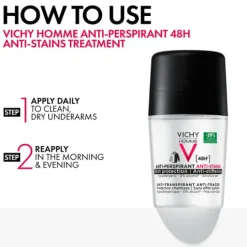 Vichy Homme Anti-Stains Deodorant 48H 50 ml