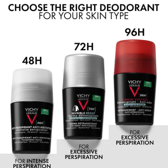 Vichy Homme Roll-on Deodorant 48H 50 ml