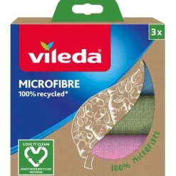 Vileda Microfibre 100% Recycled Cloth 3-pack