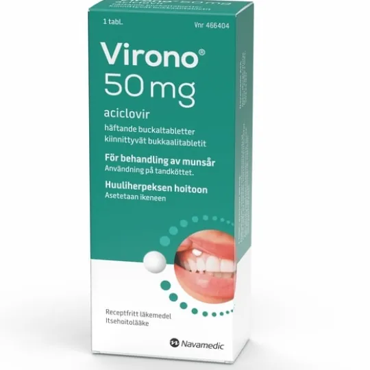 Virono 50 mg häftande buckaltablett 1 st