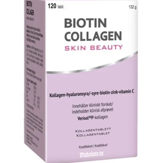 Vitabalans Biotin Collagen Skin Beauty 120 tabletter