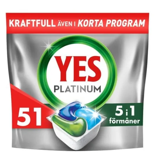 YES Platinum All In One Maskindisktabletter 51 st