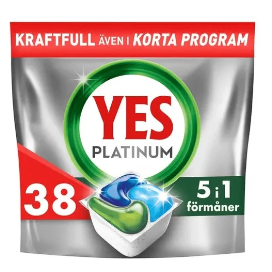 YES Platinum All In One Maskindisktabletter 38 st