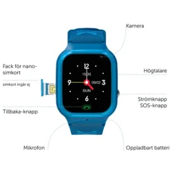 Zazu Smartwatch 4G för barn Blå