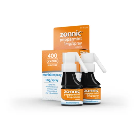 Zonnic Pepparmint, munhålespray 1 mg/spray 2 x 200 doser